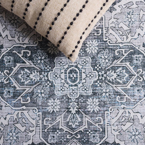 Safavieh Arizona Elegant Grey/Green Area Rug – 5x8 Durable, Washable, Slip Resistant For Stylish Spaces Grey ,Grey Polyester Arz237f-5