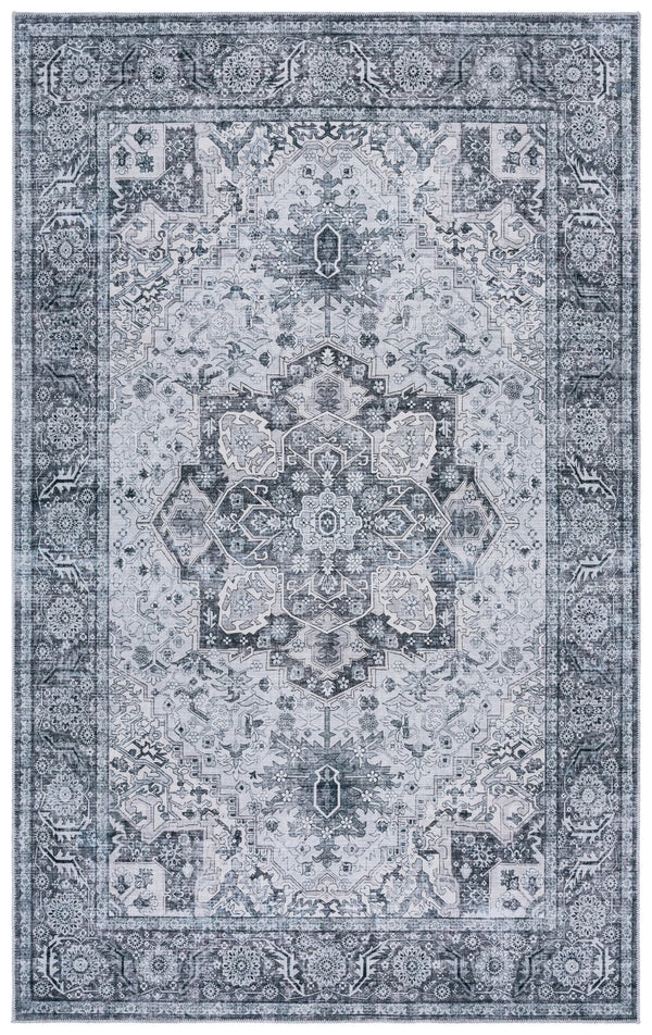 Safavieh Arizona Elegant Grey/Green Area Rug – 5x8 Durable, Washable, Slip Resistant For Stylish Spaces Grey ,Grey Polyester Arz237f-5