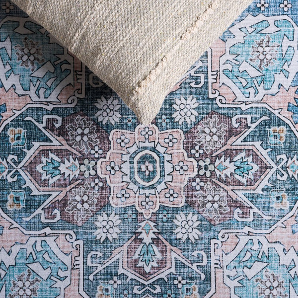 Safavieh Arizona Elegant 5x8 Area Rug In Copper & Green – Washable, Slip-resistant, Traditional Style Copper ,Green Polyester Pile Arz239t-5