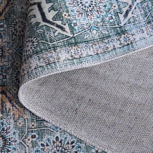 Safavieh Arizona Elegant Traditional Area Rug - Stylish Power-loomed Design For Modern Home Decor And Safety Copper ,Green Polyester Pile Arz239t-3