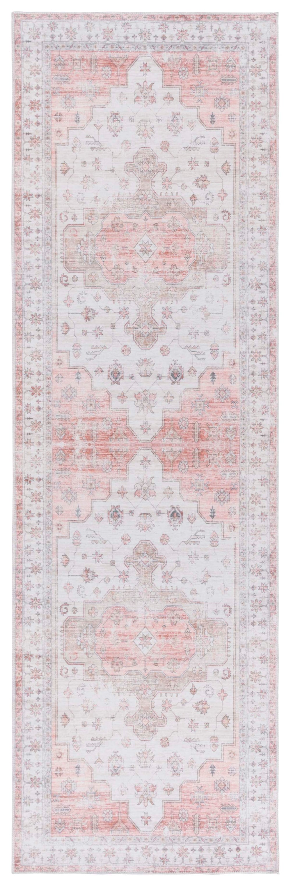 Safavieh Arizona 241 Power Loomed Traditional Rug Beige / Rust Polyester