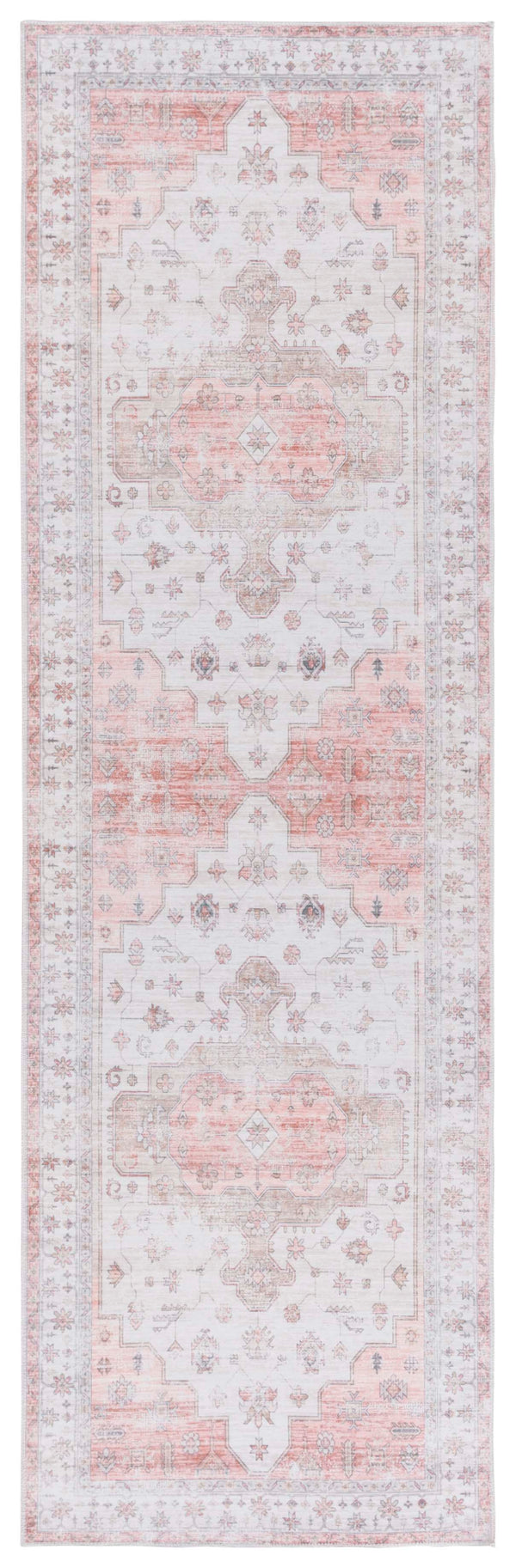 Safavieh Arizona 241 Power Loomed Traditional Rug Beige / Rust Polyester