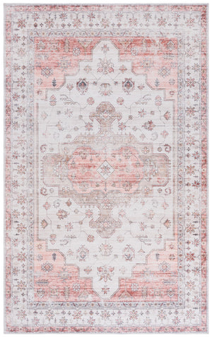 Safavieh Arizona 241 Power Loomed Traditional Rug Beige / Rust Polyester