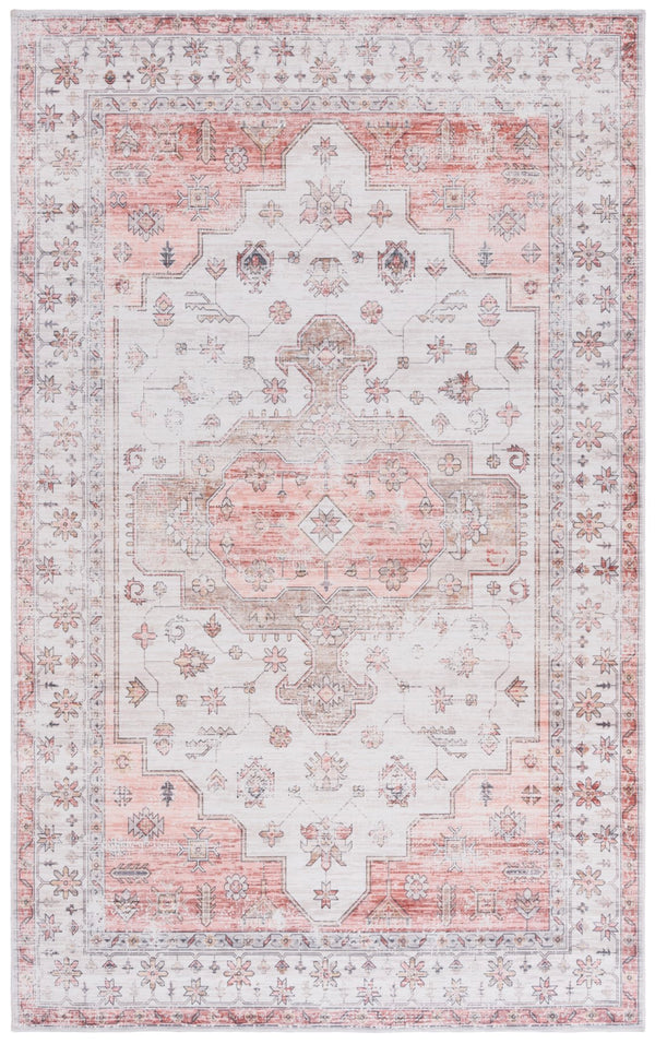 Safavieh Arizona 241 Power Loomed Traditional Rug Beige / Rust Polyester