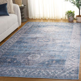 Safavieh Arizona 242 Power Loomed Traditional Rug Blue / Light Blue Polyester