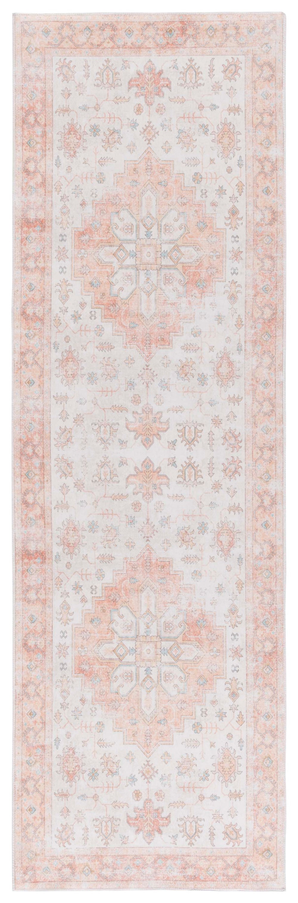 Safavieh Arizona 243 Power Loomed Traditional Rug Rust / Beige Polyester