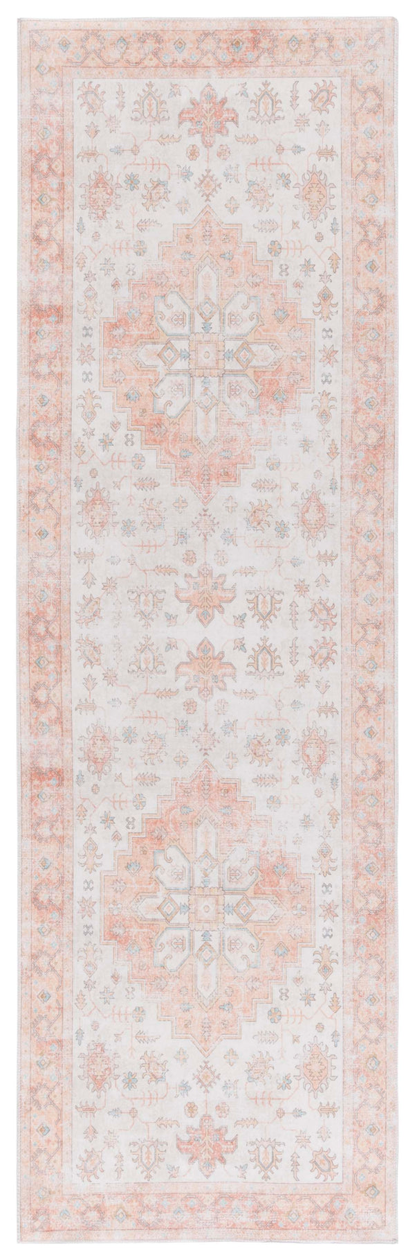 Safavieh Arizona 243 Power Loomed Traditional Rug Rust / Beige Polyester