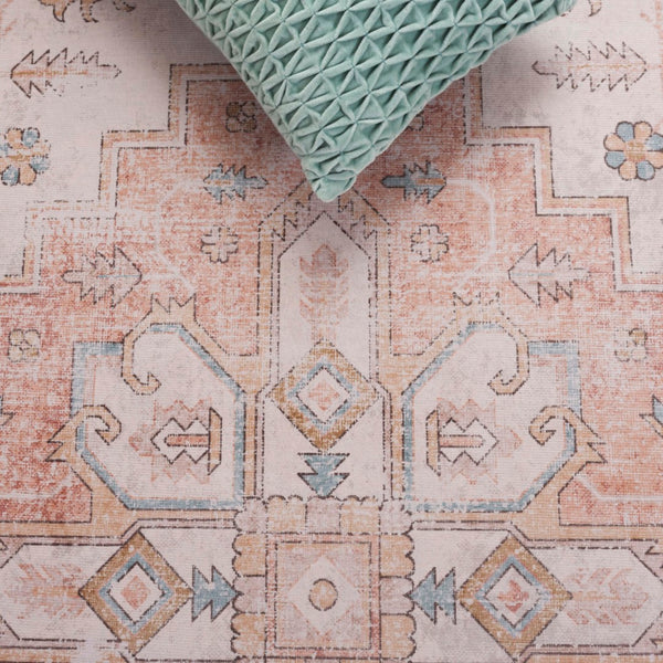 Safavieh Arizona 243 Power Loomed Traditional Rug Rust / Beige Polyester