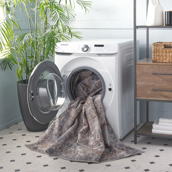 Safavieh Arizona 243 Power Loomed Traditional Rug Sage / Rust Polyester