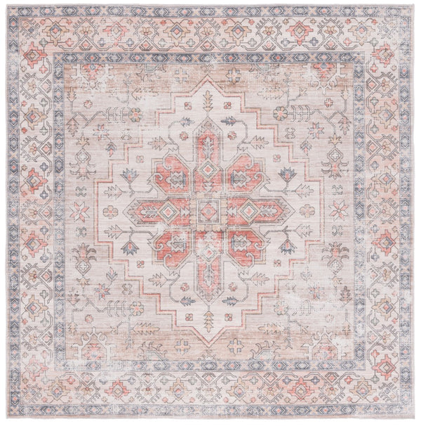 Safavieh Arizona 243 Power Loomed Traditional Rug Sage / Rust Polyester