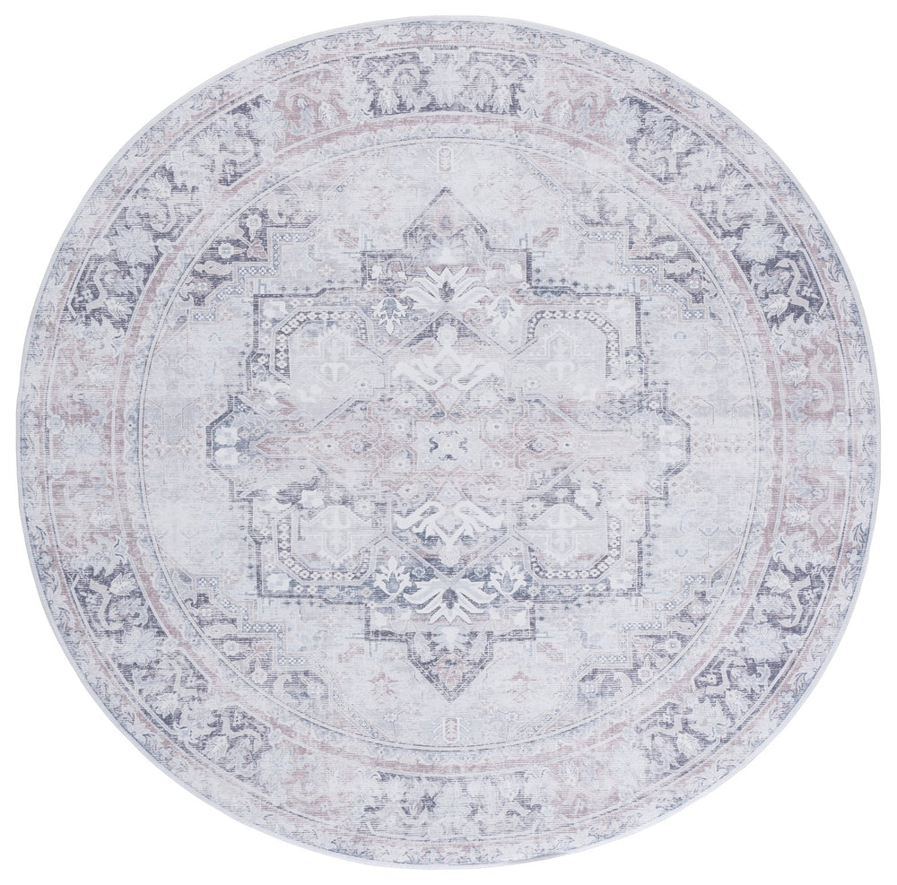 Safavieh Arizona Power Loomed Area Rug - Elegant Ivory And Grey Design, Durable, Washable, Slip Resistant Ivory ,Grey Polyester Arz245a-28