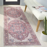 Safavieh Arizona 247 Power Loomed Traditional Rug Dark Red / Beige Polyester