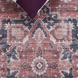 Safavieh Arizona 247 Power Loomed Traditional Rug Dark Red / Beige Polyester