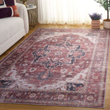 Safavieh Arizona 247 Power Loomed Traditional Rug Dark Red / Beige Polyester