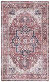 Safavieh Arizona 247 Power Loomed Traditional Rug Dark Red / Beige Polyester