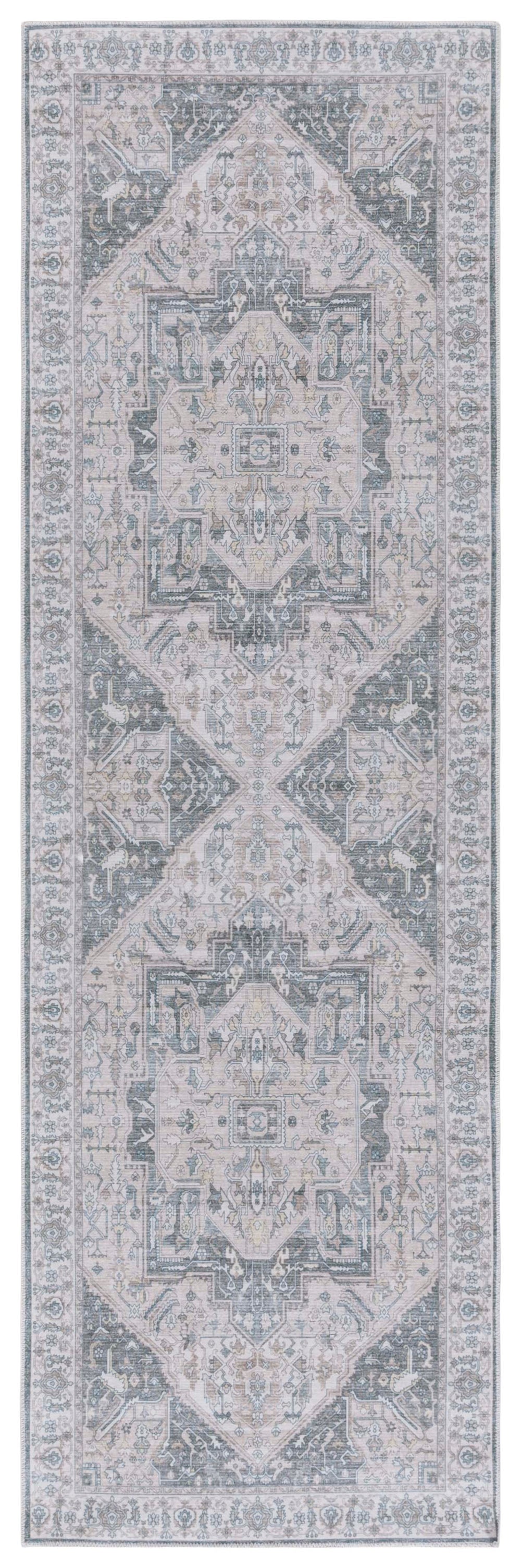 Safavieh Arizona 249 Power Loomed Traditional Rug Beige / Grey Polyester