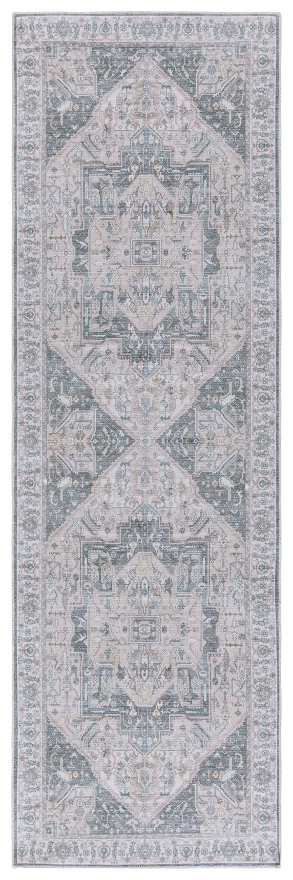 Safavieh Arizona 249 Power Loomed Traditional Rug Beige / Grey Polyester