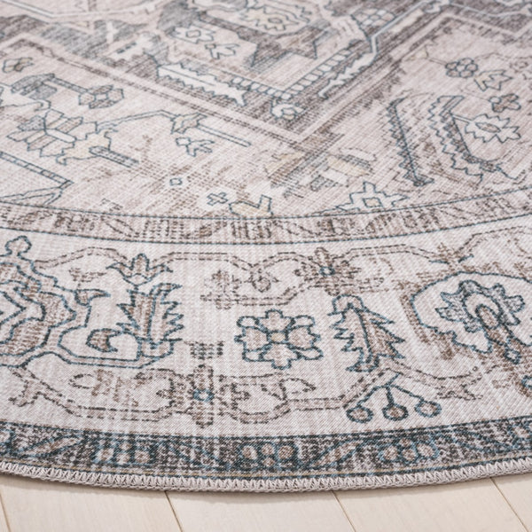 Safavieh Arizona 249 Power Loomed Traditional Rug Beige / Grey Polyester