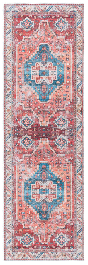 Safavieh Arizona 251 Power Loomed Traditional Rug Red / Blue Polyester