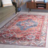 Safavieh Arizona 251 Power Loomed Traditional Rug Red / Blue Polyester