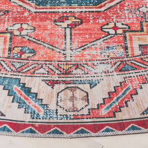 Safavieh Arizona 251 Power Loomed Traditional Rug Red / Blue Polyester