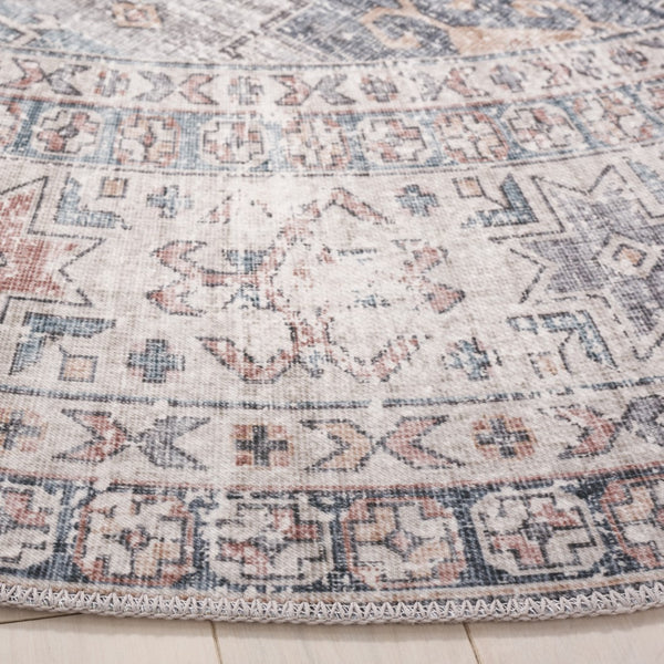 Safavieh Arizona 259 Power Loomed Traditional Rug Blue / Grey Polyester