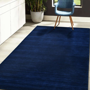 Amer Rugs Arizona Hand-woven Area Rug - Luxurious Soft Touch, Versatile Design For Any Home Décor Setting Navy Blue Wool Arz300203