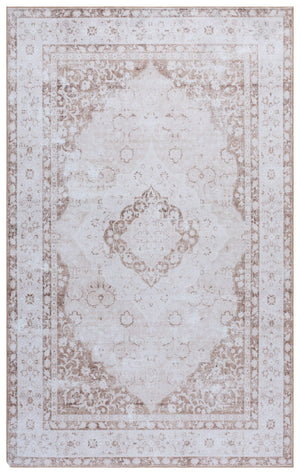 Safavieh Arizona Beige Light Taupe Medallion Rug — Low-Profile Durable Polyester, Washable, Slip-Resistant Runner 8'-0" x 10'-0" ARZ301B-8