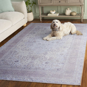 Safavieh Arizona Round Ivory & Beige Floral Area Rug — Low-Profile Polyester Pile, Power-Loomed Durability 6'-0" x 6'-0" ARZ302A-6R