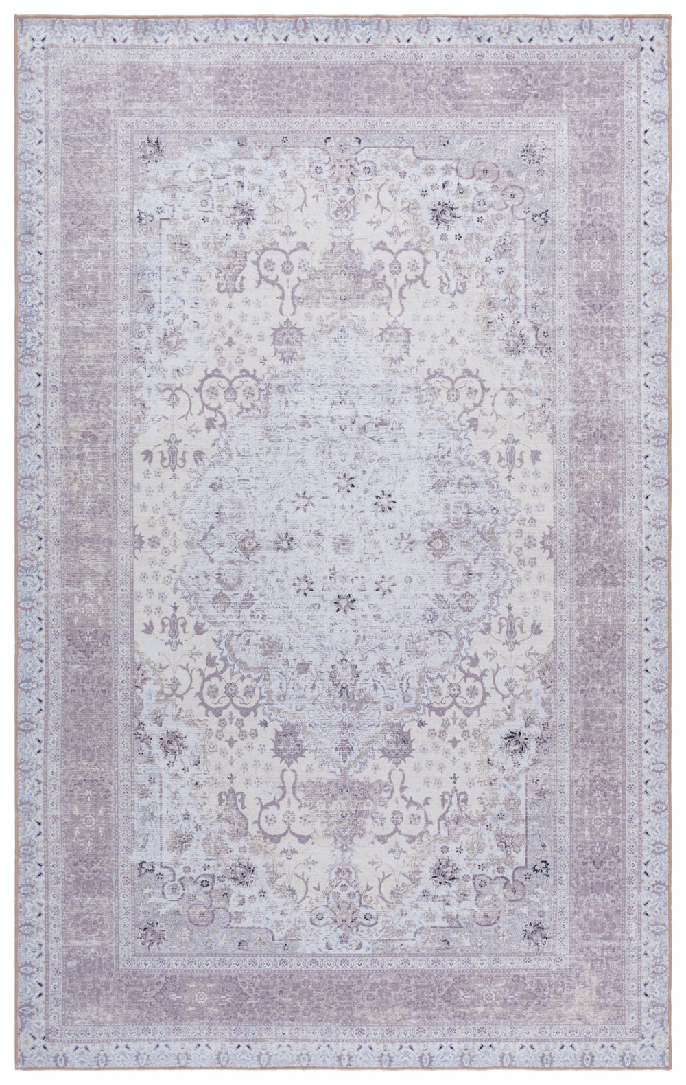 Safavieh Arizona Ivory Beige Floral Area Rug 8X10 Durable Polyester Low Pile Machine Woven, Easy Care 9'-0" x 12'-0" ARZ302A-9