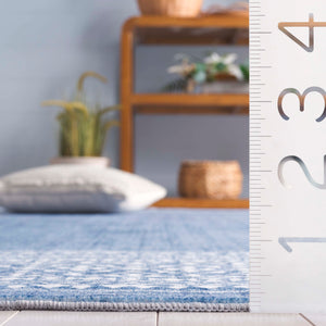 Safavieh Arizona 6' Round Area Rug In Blue & Ivory - Elegant Traditional Design, Washable, Slip-resistant Comfort Blue ,Ivory Polyester Arz303m-6r