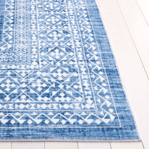 Safavieh Arizona 303 Power Loomed Traditional Rug Blue / Ivory Polyester