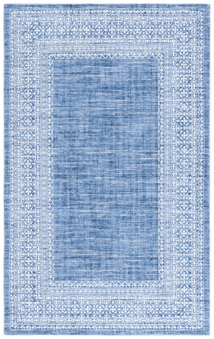 Safavieh Arizona 6' Round Area Rug In Blue & Ivory - Elegant Traditional Design, Washable, Slip-resistant Comfort Blue ,Ivory Polyester Arz303m-6r
