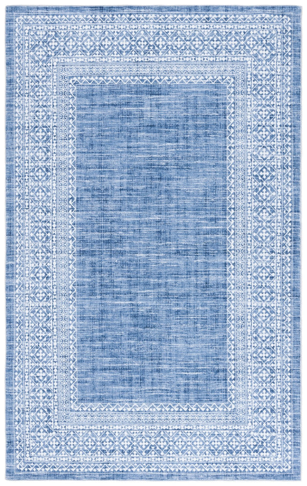 Safavieh Arizona 6' Round Area Rug In Blue & Ivory - Elegant Traditional Design, Washable, Slip-resistant Comfort Blue ,Ivory Polyester Arz303m-6r