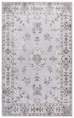 Safavieh Arizona Soft Beige & Ivory Floral Area Rug, Low-Profile Polyester Power-Loomed With Slip-Resistant Backing 6'-0" x 6'-0" ARZ304B-6SQ