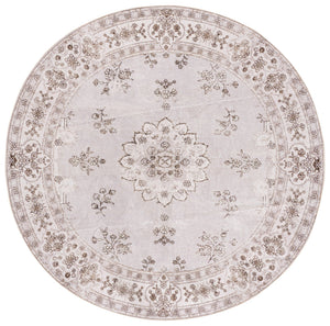 Safavieh Arizona Timeless Beige And Ivory Floral Rug — Low-Profile Polyester Power-Loomed, Washable, Slip-Resistant 4'-0" x 6'-0" ARZ304B-4