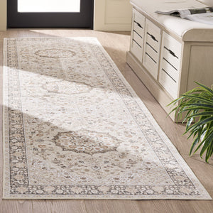 Safavieh Arizona Sage And Ivory Floral Runner Rug — Low-Profile, Durable Polyester, Machine-Washable, Slip-Resistant Elegance 2'-6" x 8'-0" ARZ306W-28
