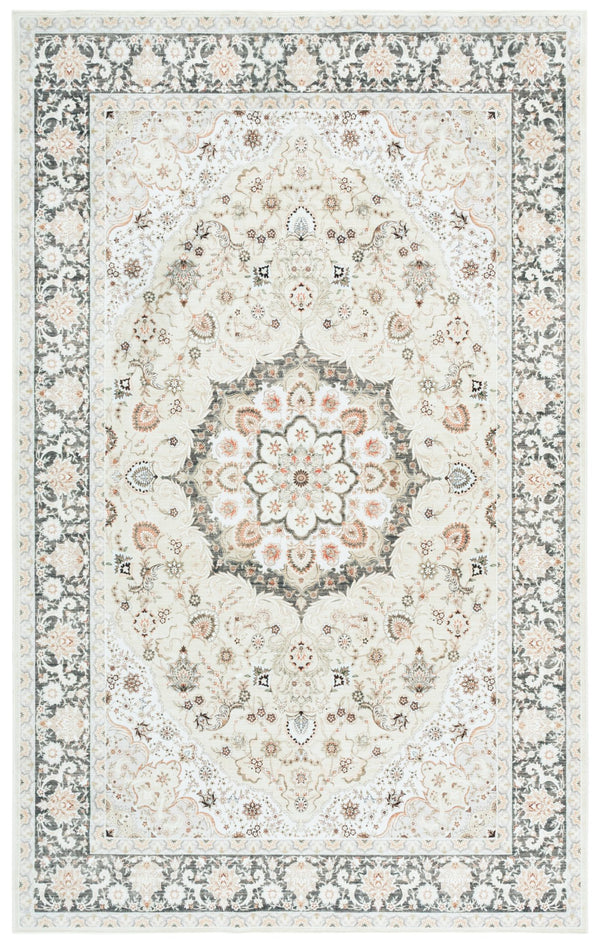 Safavieh Arizona Sage And Ivory Floral Square Rug — Low-Profile, Polyester Durable Area Accent With Slip-Resistant Backing 6'-0" x 6'-0" ARZ306W-6SQ