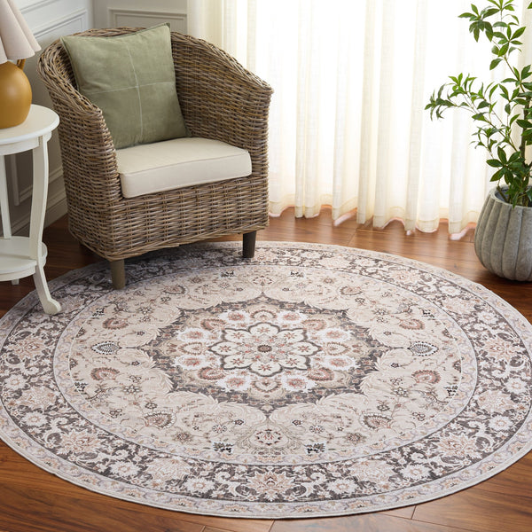 Safavieh Arizona Sage And Ivory Power-Loomed Area Rug — Low-Profile Floral Design, Washable & Slip-Resistant 5'-0" x 8'-0" ARZ306W-5