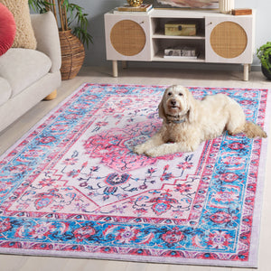 Safavieh Arizona Traditional Style Runner Area Rug - Elegant Ivory & Light Blue Design For Hallways & Rooms Ivory ,Light Blue Polyester Arz314a-5