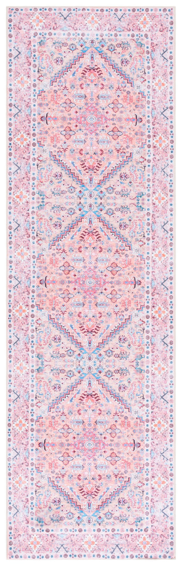 Safavieh Arizona Traditional Area Runner Rug - Elegant Beige & Pink Design For Timeless Home Décor Beige ,Pink Polyester Arz315b-28