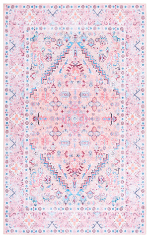 Safavieh Arizona Elegant Area Rug With Traditional Patterns, Washable Design, Durable Polyester Craftsmanship Beige ,Pink Polyester Arz315b-4