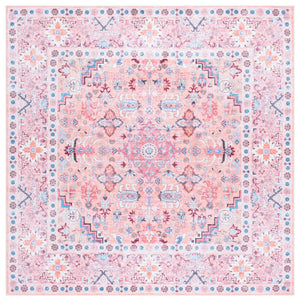 Safavieh Arizona Elegant Area Rug With Traditional Patterns, Washable Design, Durable Polyester Craftsmanship Beige ,Pink Polyester Arz315b-4