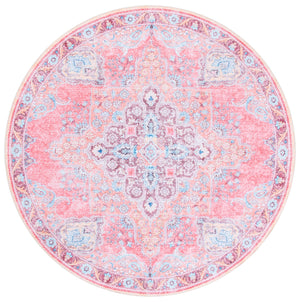Safavieh Arizona Elegant Runner Rug In Soft Shades Of Pink And Beige – Durable, Washable, And Stylish Decor Pink ,Beige Polyester Arz318u-6r
