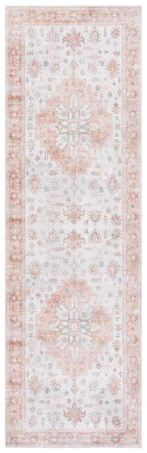 Safavieh Arizona Traditional Area Rug - Elegant Runner Design For Hallways, Durable And Stylish Polyester Beige ,Rust Polyester Arz319b-28