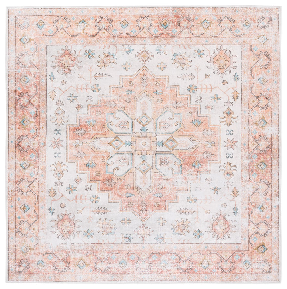 Safavieh Arizona Traditional Area Rug - Elegant Runner Design For Hallways, Durable And Stylish Polyester Beige ,Rust Polyester Arz319b-5