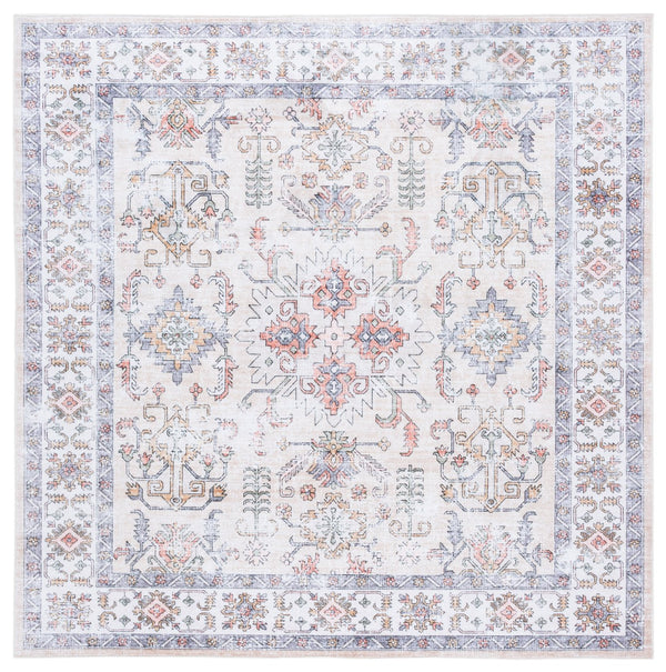 Safavieh Arizona Traditional Runner Rug - Elegant Beige And Ivory Design, Slip-resistant, Washable, 8ft Long Beige ,Ivory Polyester Arz321b-6sq