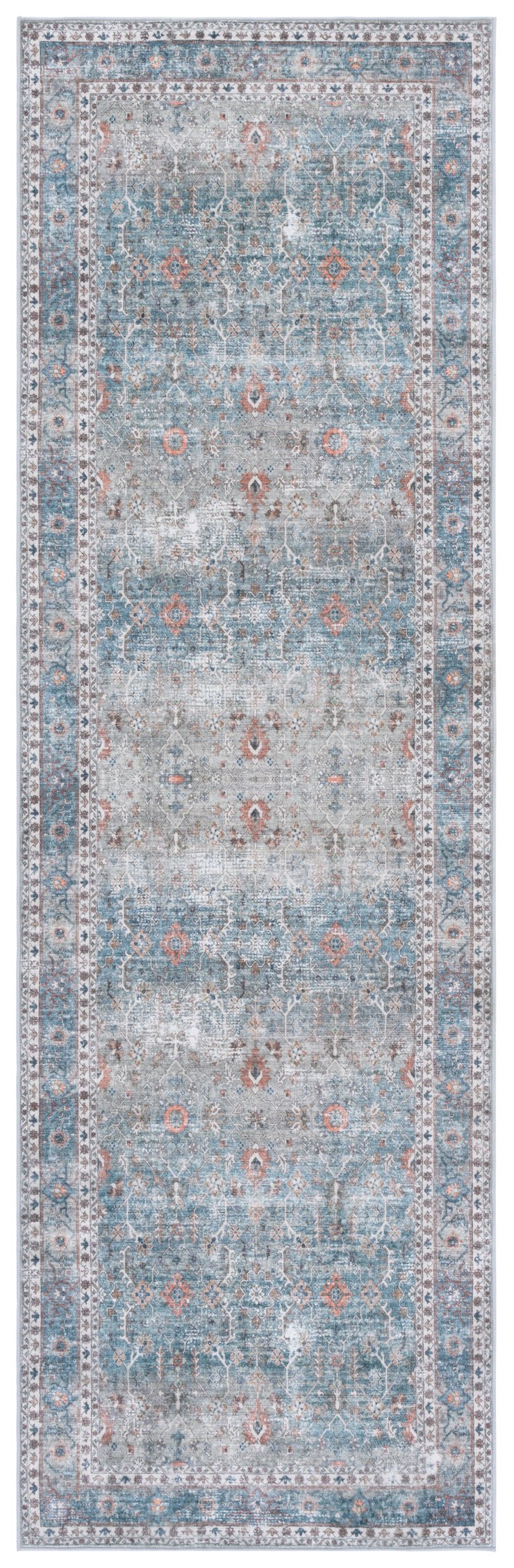 Safavieh Arizona Area Rug - Elegant Teal And Beige Design For Cozy Spaces, Washable And Slip-resistant Comfort Teal ,Beige Polyester Arz322a-9