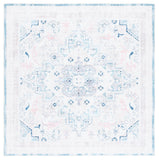 Safavieh Arizona 324 Power Loomed Traditional Rug Ivory / Aqua Polyester