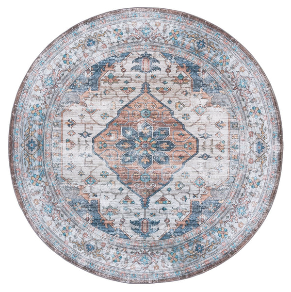 Safavieh Arizona Elegant Runner Rug - Timeless Light Brown And Blue Design For Stylish Hallways And Entryways Light Brown ,Blue Polyester Arz325t-6r